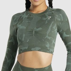 ADAPT CAMO SEAMLESS LONG SLEEVE CROP TOP